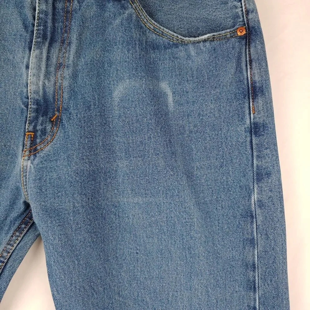 Levis 505 Jeans Mens 37x30.5 (Tagged 38x32) Blue Regular‎ Fit Straight Leg Denim
